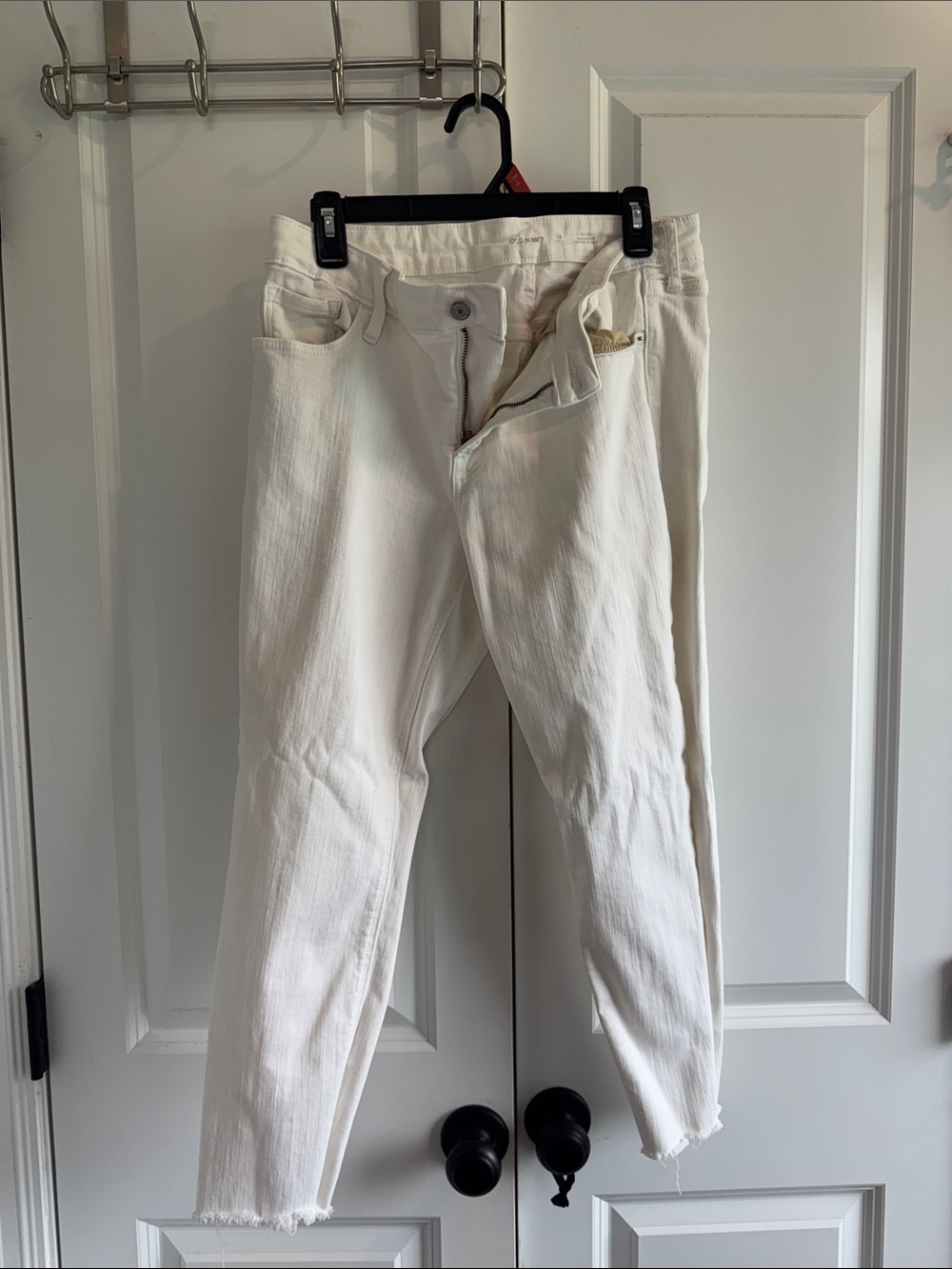 Old Navy White Rockstar Super Skinny Petite Jeans - Classic White Denim